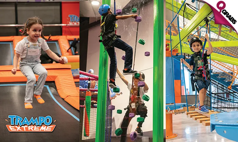 Fun Climbing + Sky Trail at Trampo Extreme!